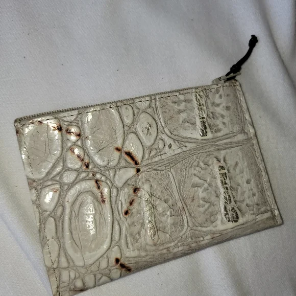 B May Crocodile Leather Purse W Card Pouch - Picture 5 of 8